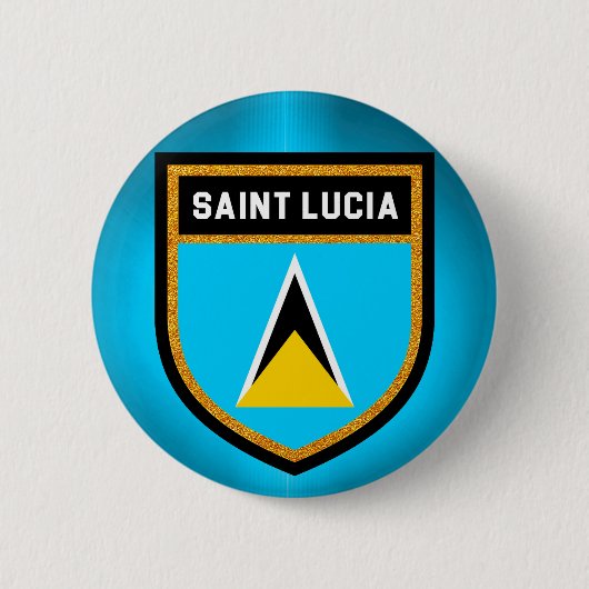 Saint Lucia Flag Ronde Button 5,7 Cm (Voorkant)