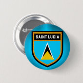 Saint Lucia Flag Ronde Button 5,7 Cm (Voorkant /achterkant)