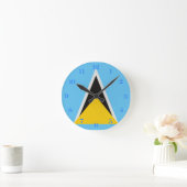 Saint Lucia Flag  Ronde Klok (Huis)