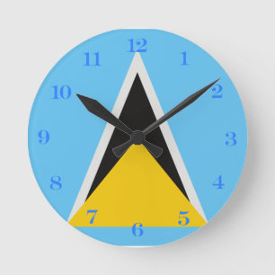 Saint Lucia Flag Ronde Klok
