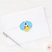 Saint Lucia Flag Ronde Sticker (Envelop)