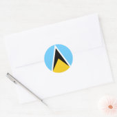 Saint Lucia Flag Ronde Sticker (Envelop)