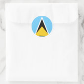 Saint Lucia Flag Ronde Sticker (Tas)