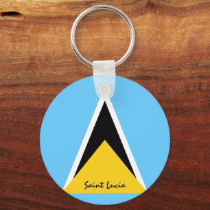 Saint Lucia Flag & Saint Lucia patriots / sporten Sleutelhanger