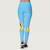Saint Lucia Flag Saint Lucian Independence Leggings (Achterkant)