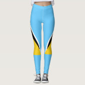 Saint Lucia Flag Saint Lucian Independence Leggings (Voorkant)