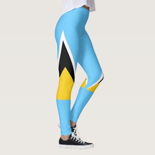 Saint Lucia Flag Saint Lucian Independence Leggings (Rechts)