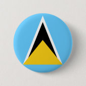 Saint Lucia Flag Saint Lucian Independence Ronde Button 5,7 Cm (Voorkant)