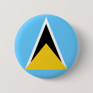 Saint Lucia Flag Saint Lucian Independence Ronde Button 5,7 Cm