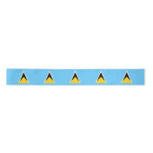 Saint Lucia Flag Satijnen Lint (Voorkant)