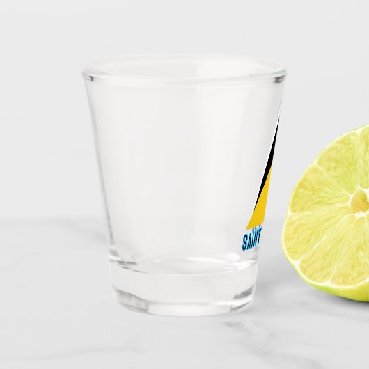 Saint Lucia Flag Shot Glas (Links)