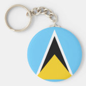 Saint Lucia Flag Sleutelhanger (Voorkant)