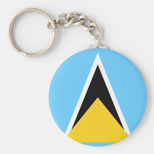 Saint Lucia Flag Sleutelhanger (Voorkant)