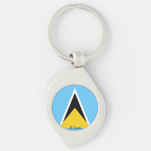 Saint Lucia Flag Sleutelhanger