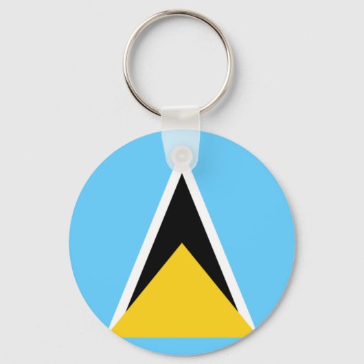 Saint Lucia Flag Sleutelhanger (Voorkant)
