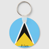 Saint Lucia Flag Sleutelhanger (Voorkant)