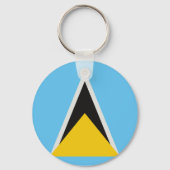 Saint Lucia Flag Sleutelhanger (Voorkant)