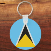 Saint Lucia Flag Sleutelhanger (Voorkant)