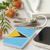 Saint Lucia Flag Sleutelhanger (Voorkant Rechts)