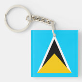 Saint Lucia Flag Sleutelhanger (Voorkant)