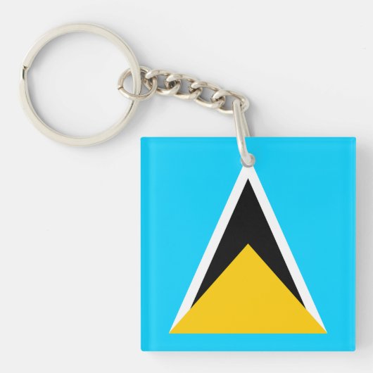 Saint Lucia Flag Sleutelhanger (Voorkant)