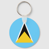 Saint Lucia Flag Sleutelhanger (Voorkant)