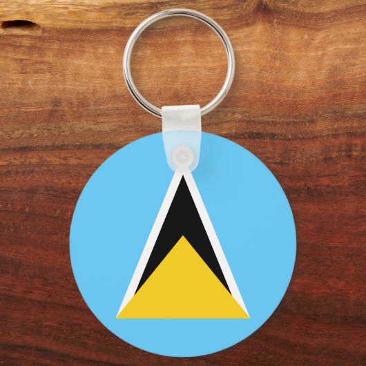 Saint Lucia Flag Sleutelhanger (Voorkant)