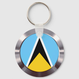 Saint Lucia Flag Sleutelhanger