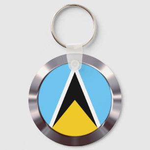 Saint Lucia Flag Sleutelhanger