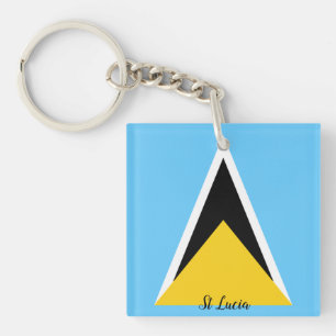 Saint Lucia Flag Sleutelhanger