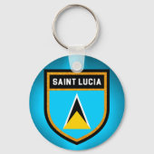 Saint Lucia Flag Sleutelhanger (Voorkant)