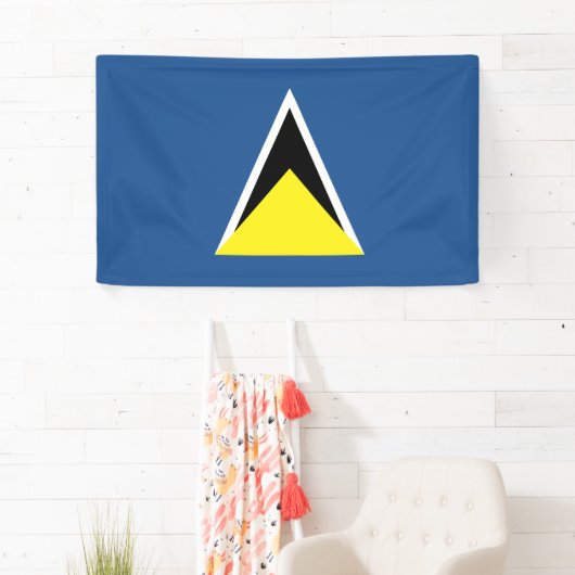 Saint Lucia Flag Spandoek (Insitu)
