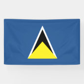 Saint Lucia Flag Spandoek (Horizontaal)