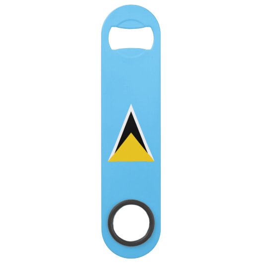 Saint Lucia Flag Speed Flessenopener (Voorkant)