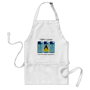 Saint Lucia Flag Spice Jars Apron Standaard Schort