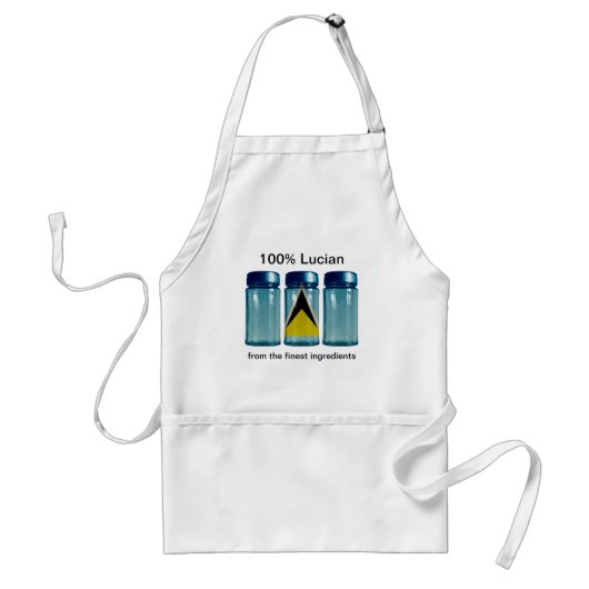 Saint Lucia Flag Spice Jars Apron Standaard Schort (Voorkant)