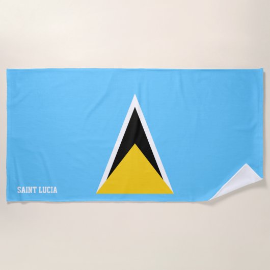 Saint Lucia Flag Splendid Patriotic Strandlaken (Voorkant)