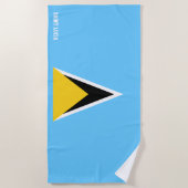 Saint Lucia Flag Splendid Patriotic Strandlaken (Voorkant)