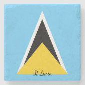 Saint Lucia Flag Stenen Onderzetter (Voorkant)