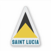 Saint Lucia Flag Sticker (Voorkant)