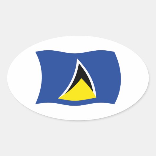 Saint Lucia Flag Sticker (Voorkant)