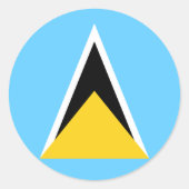 Saint Lucia Flag Sticker (Voorkant)