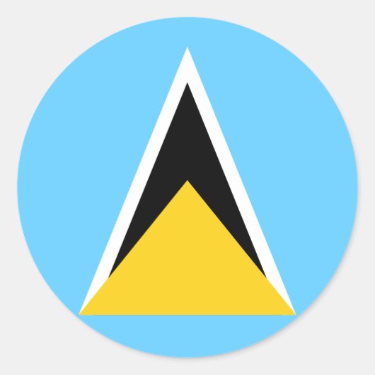 Saint Lucia Flag Sticker (Voorkant)