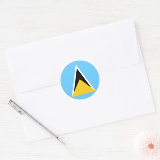 Saint Lucia Flag Sticker (Envelop)