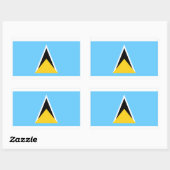 Saint Lucia Flag Sticker (Vel)