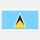Saint Lucia Flag Sticker (Voorkant)