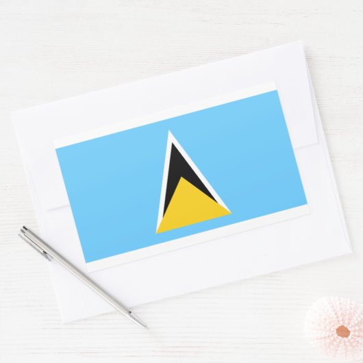Saint Lucia Flag Sticker (Envelop)