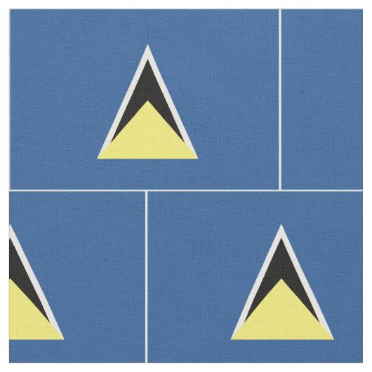 Saint Lucia Flag Stof (Close Up)