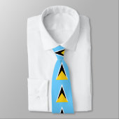 Saint Lucia Flag Stropdas (Gebonden)