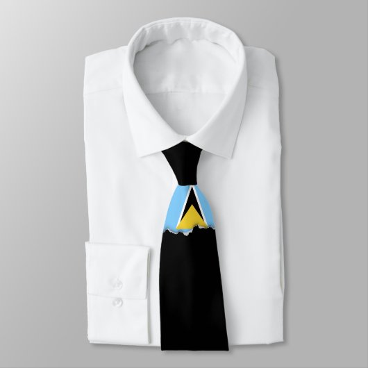 Saint Lucia Flag Stropdas (Gebonden)